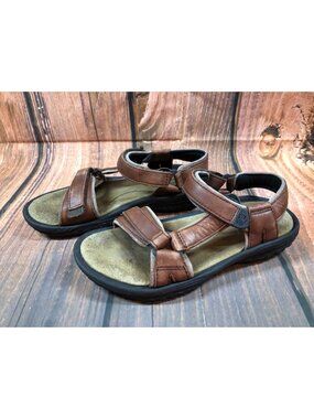Teva 6328 Brown Leather Sport Hiking Sandals Womens 6 / 37 (4v1)